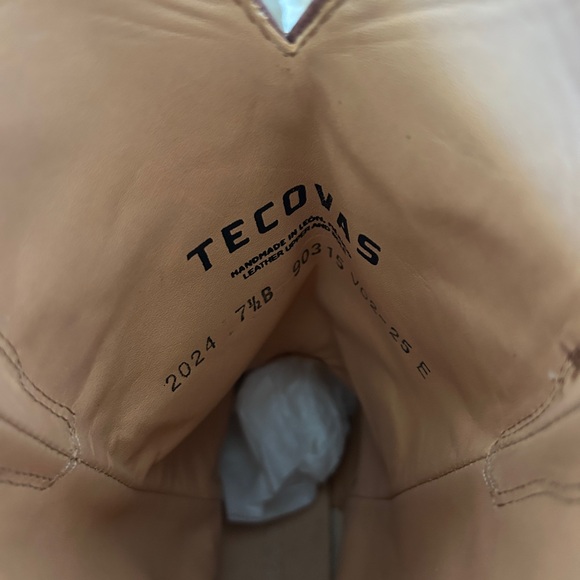 NIB Tecovas Jamie II Chestnut Leather Cowboy Boots with stitching - Picture 10 of 15